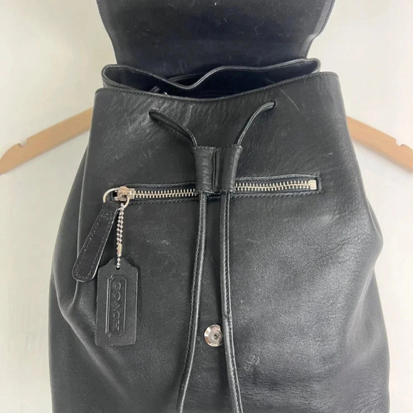 Coach Legacy Black Leather Daypack Backpack - Picture 5 of 10